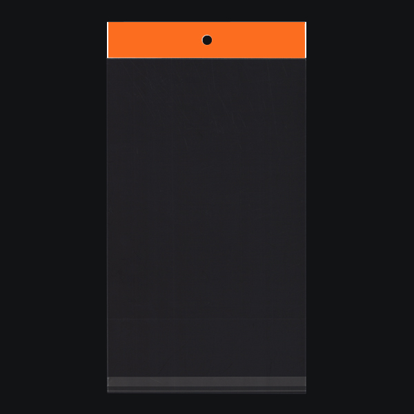 【在庫限り】カラーヘッダー袋・オレンジ　175×228mm　100枚