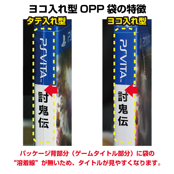 OPP袋　147×111mm／PS Vita用（ヨコ入れ型）100枚入り